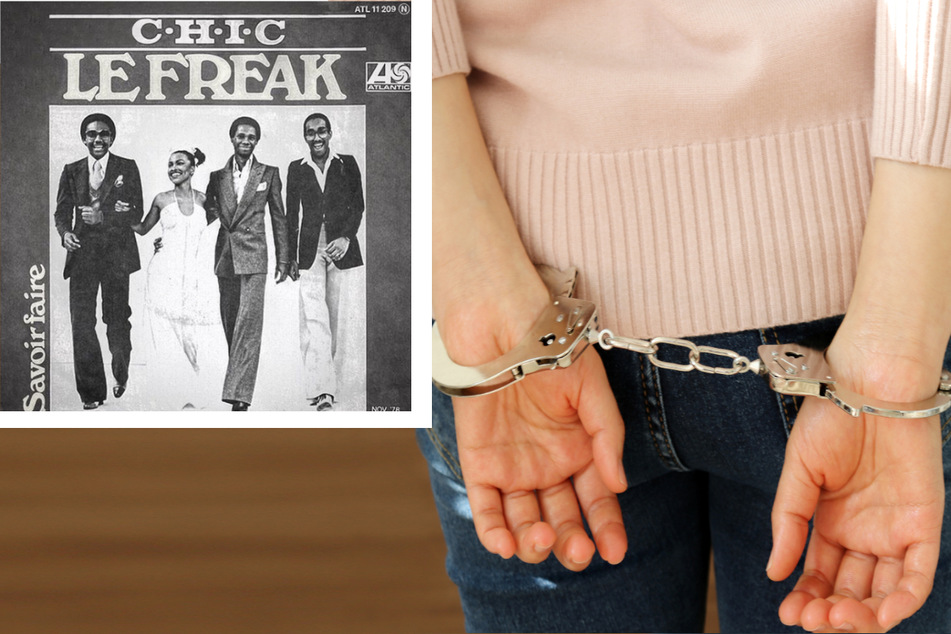 A woman was arrested after the song Le Freak pushed her to attack her cousin (collage, stock image)