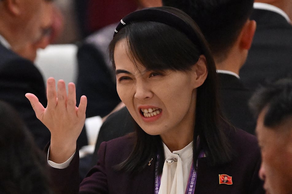 Kim Yo Jong, sister of North Korea’s leader Kim Jong Un, attends a reception in the Great Hall of People following a military parade marking the 80th anniversary of victory over Japan and the end of World War II, in Beijing on September 3, 2025.