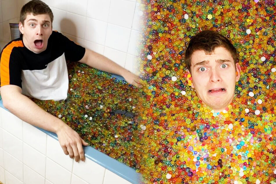 YouTuber geht in Badekugeln baden und legt damit angeblich die ganze Nachbarschaft lahm!