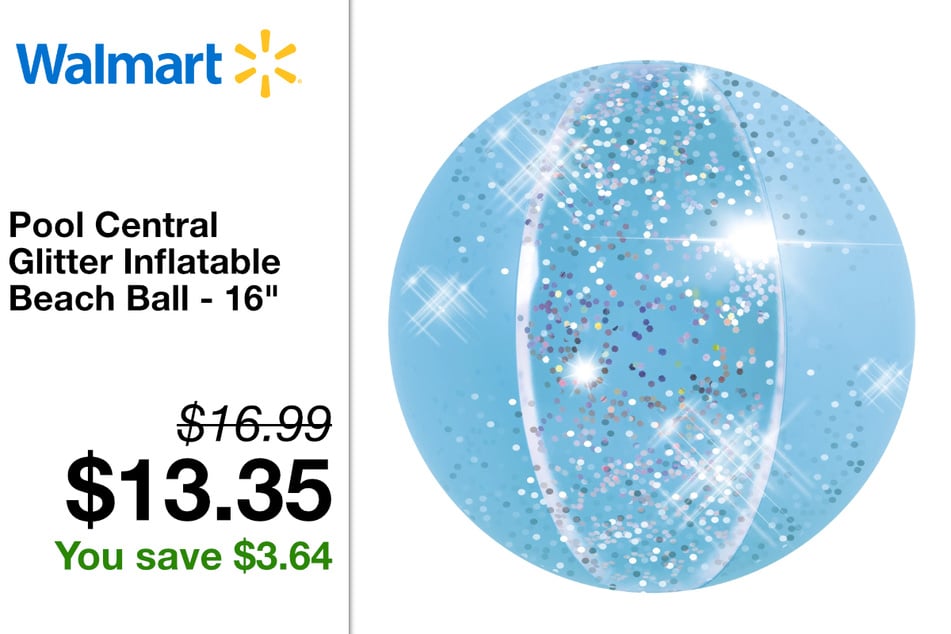 On offer at Walmart: Pool Central Glitter Inflatable Beach Ball