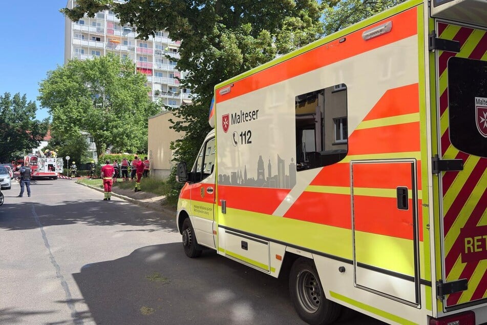 Auch ein Krankenwagen der Malteser war vor Ort.
