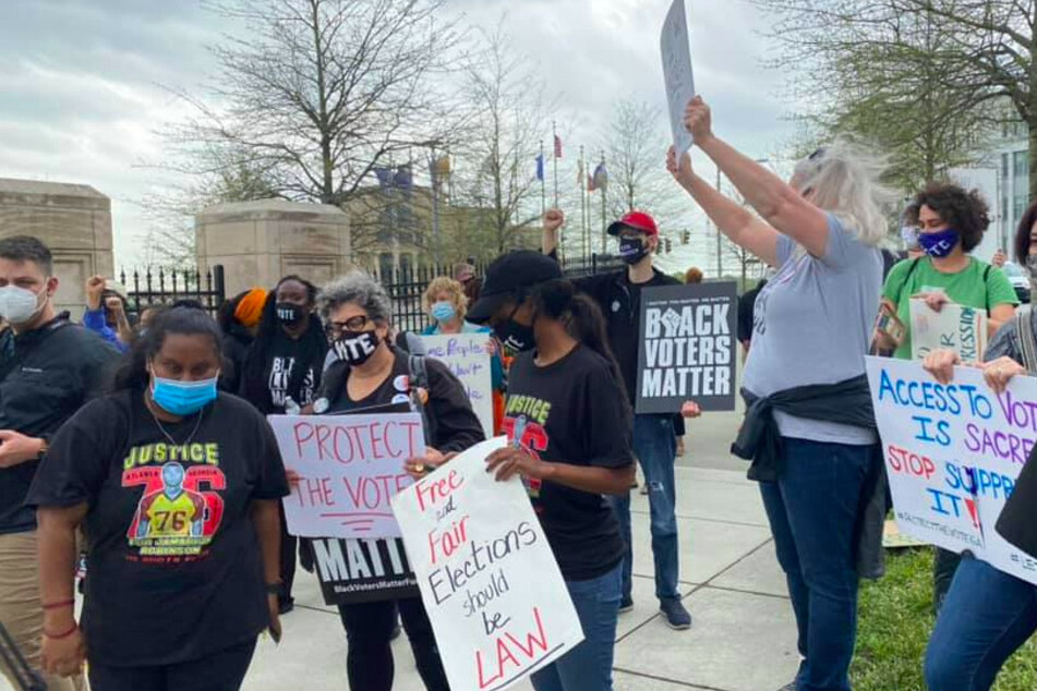 Protesters gathered outside the Georgia capital on Thursday when Cannon was arrested.