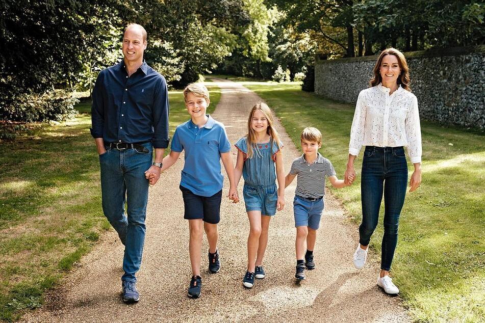 William und Kate mit ihren drei Kindern: Prince George (9), Princess Charlotte (7) und Prince Louis (4)