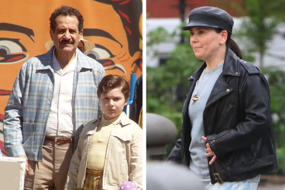 The newest episodes of The Marvelous Mrs. Maisel focus more on the characters played by Tony Shalhoub (far l.) and Alex Borstein (r.).