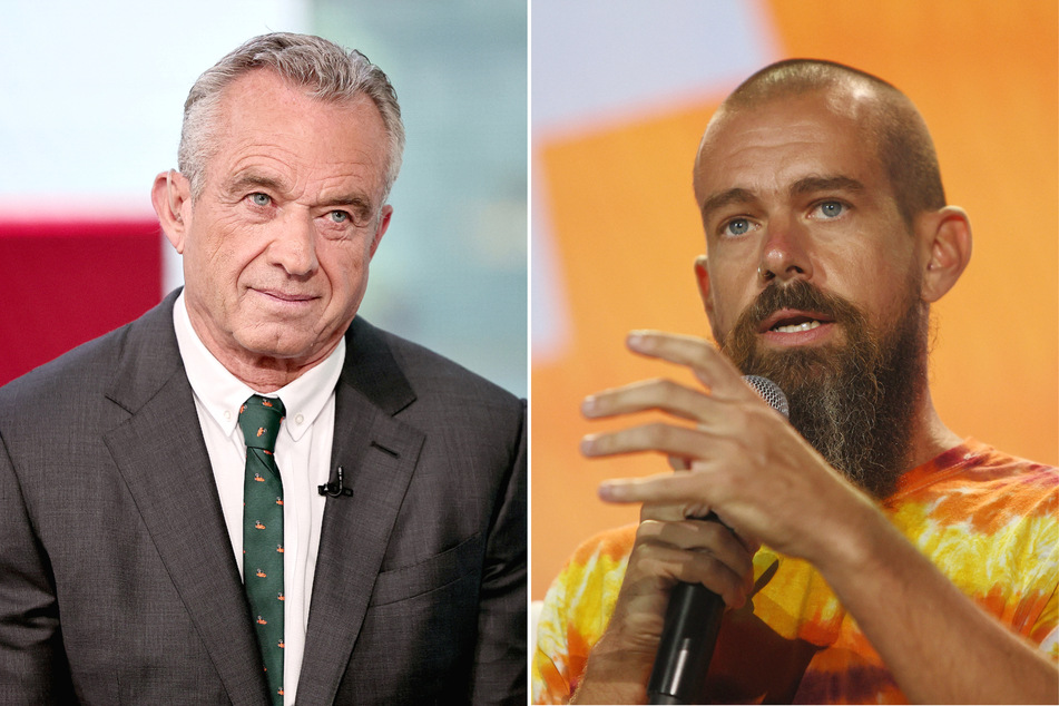 Jack Dorsey (r.), the former CEO and founder of Twitter, has publicly endorsed Robert F. Kennedy Jr. for president.