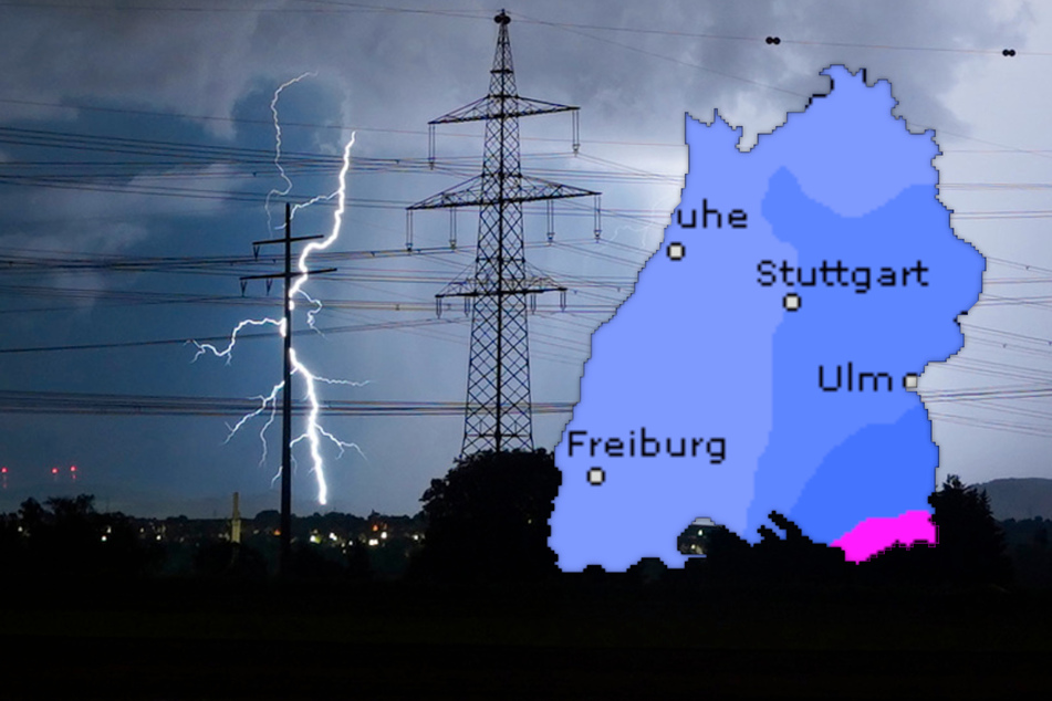 Gewitter, Starkregen und starke Windböen sind am Dienstag in ganz Baden-Württemberg möglich.