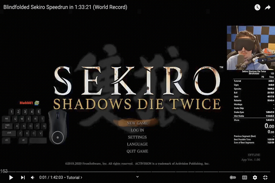 Mitchriz has crushed multiple blindfolded Sekiro speedruns.