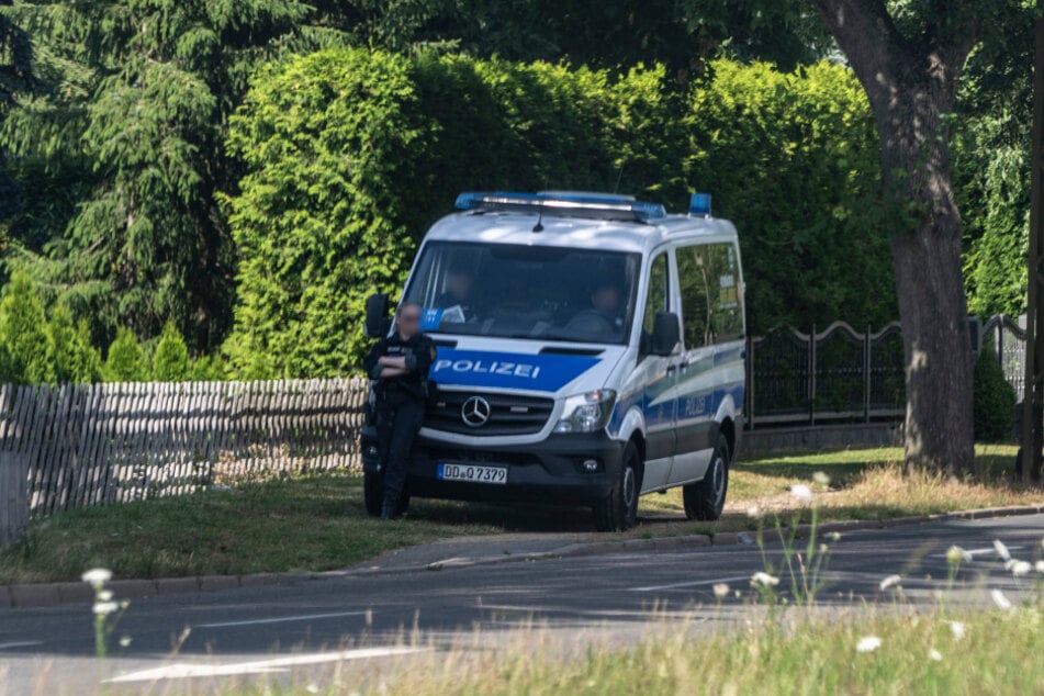 Die Polizei war sowohl außerhalb des Geländes als auch auf dem Festival präsent.