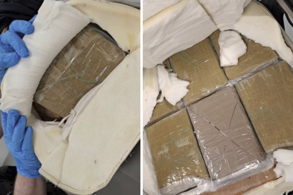 In der Rückenlehne des Rollstuhls entdeckten die Beamten elf Päckchen Kokain.