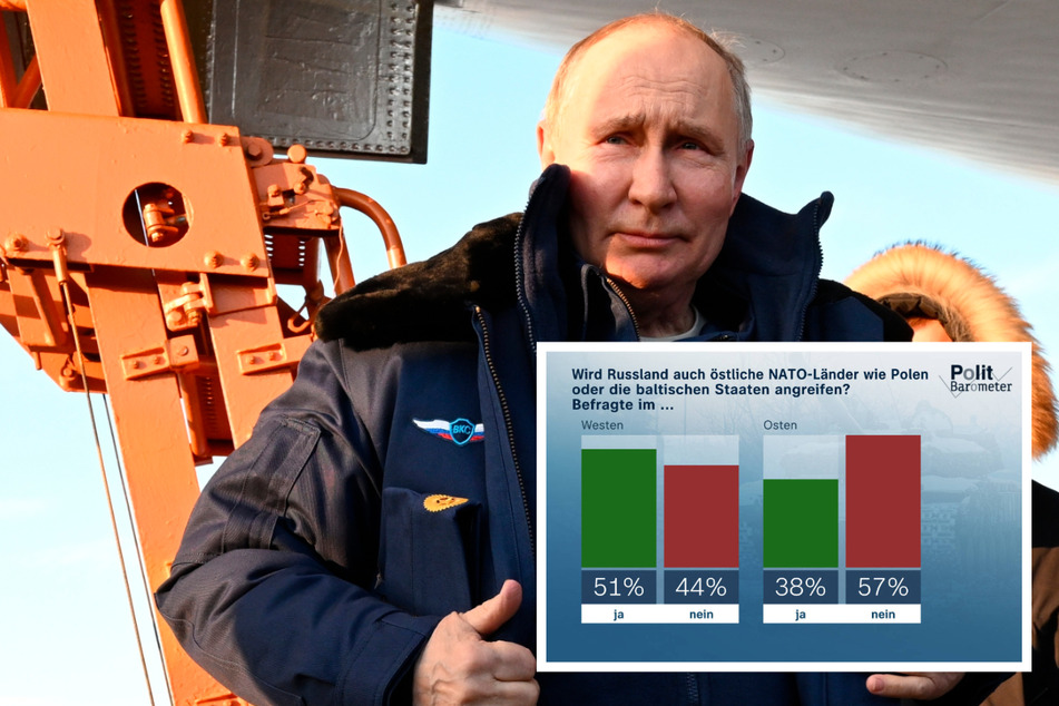 Während im Westen Deutschlands eine knappe Mehrheit davon ausgeht, dass Wladimir Putin (71) nicht davor zurückschrecken wird NATO-Länder anzugreifen, sind die Menschen im Osten in dieser Hinsicht skeptischer.