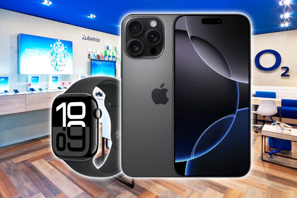 Das iPhone 16 Pro Max zusammen mit der Watch S10 LTE 46 für einmalig nur 1 Euro im o2 Mobile M.