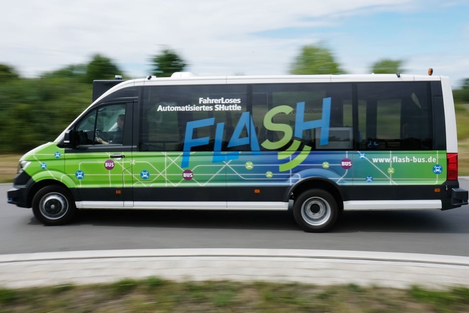 Soll als erster Bus im Freistaat bald komplett autonom fahren: der "Flash" aus Nordsachsen.