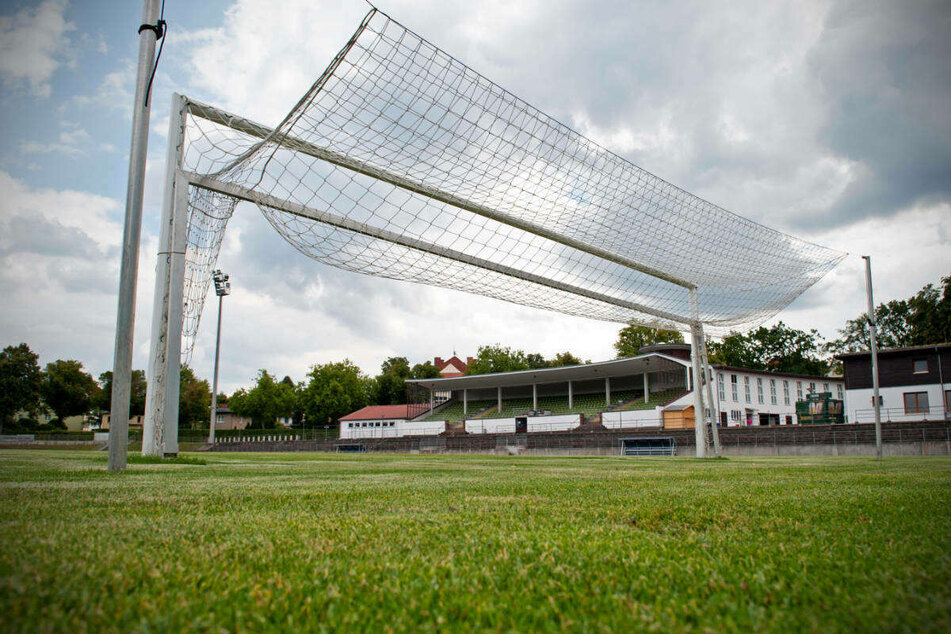 Blick auf das alte Stadion von Viktoria Berlin in Lichterfelde.