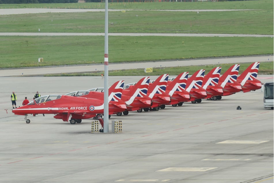 Zunächst waren neun Briten-Jets angekündigt. Am Freitag landeten acht.