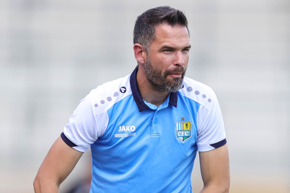 CFC-Coach Benjamin Duda (37) sah Schwächen in der zweiten Hälfte gegen Blau-Weiß Leipzig.