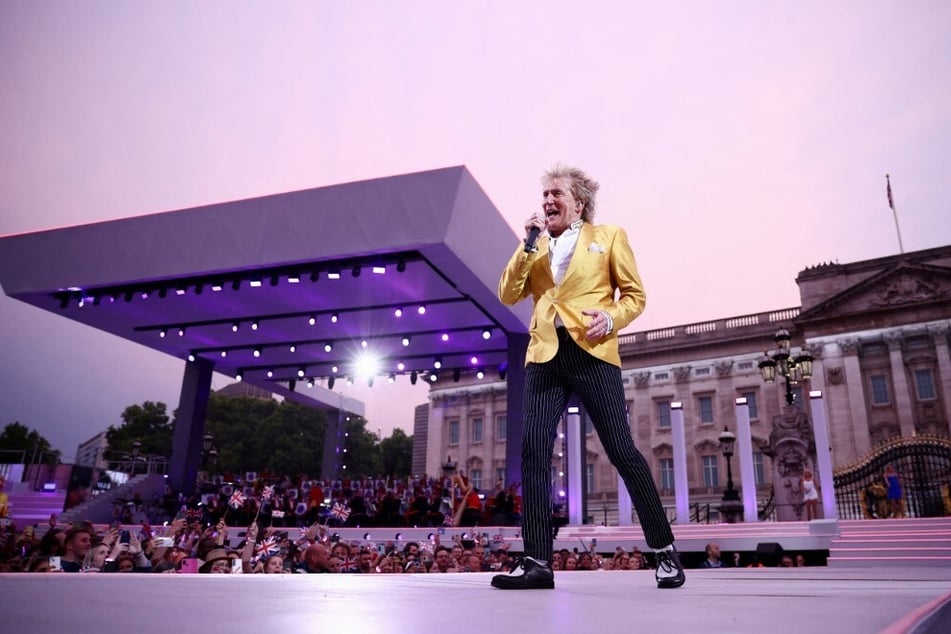 Rod Stewart performs at Buckingham Palace in June 2022 as part of the late Queen Elizabeth II's platinum jubilee celebrations.