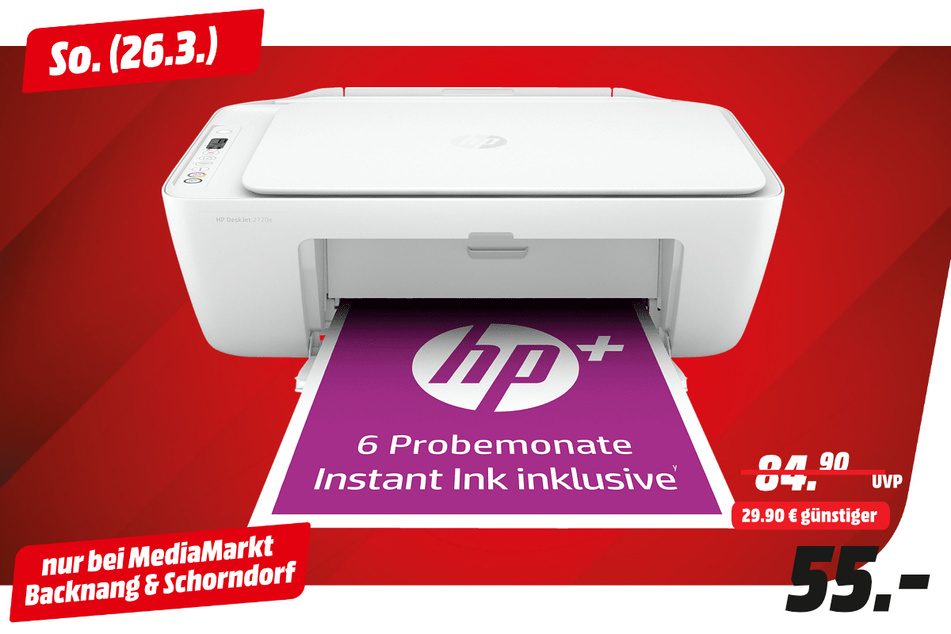 HP-Drucker für 55 statt 84,90 Euro.