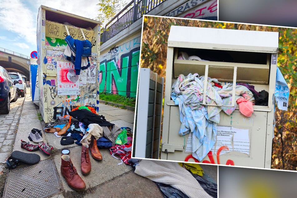 Dresden: Altkleider-Container werden zu wilden Müllkippen