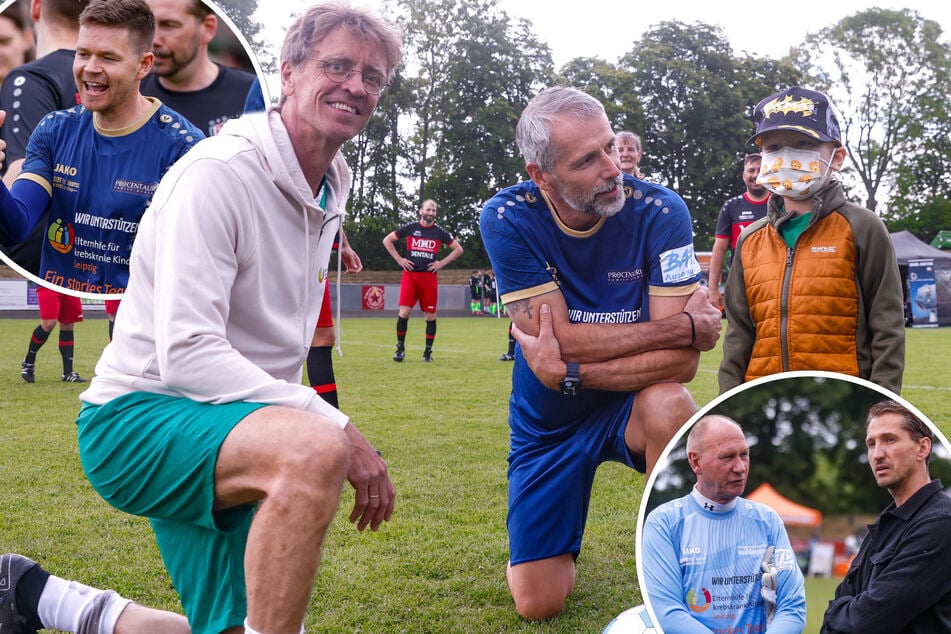 Leipzig: Rekordsumme erreicht: Fußballprofis kicken in Leipzig für krebskranke Kinder