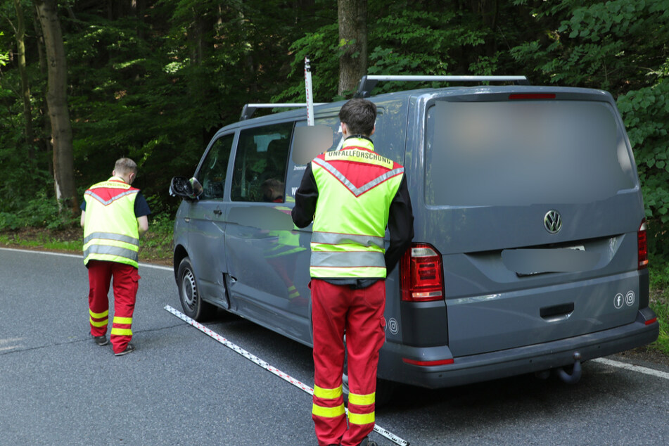 Der am Unfall beteiligte Transporter.