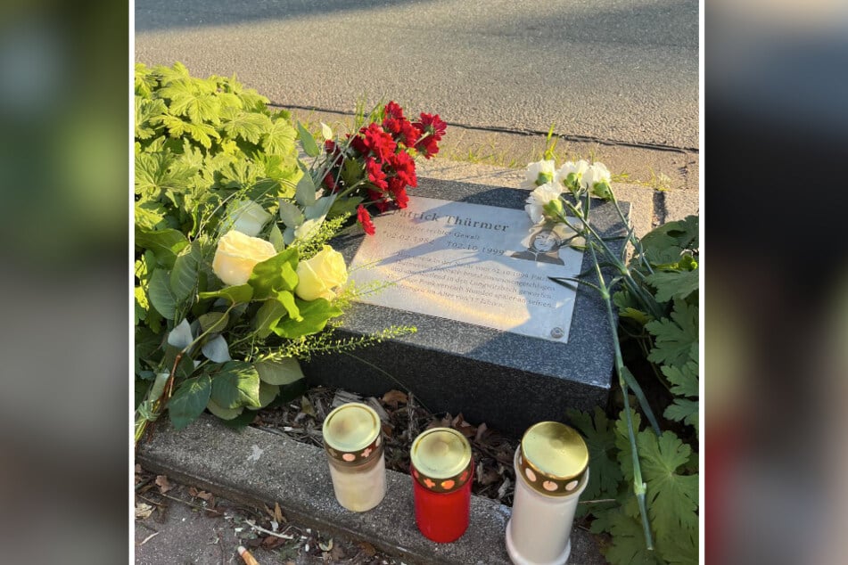 Die zweite Gedenktafel steht an der Waldenburger Straße in Oberlungwitz, unweit des Tatorts.