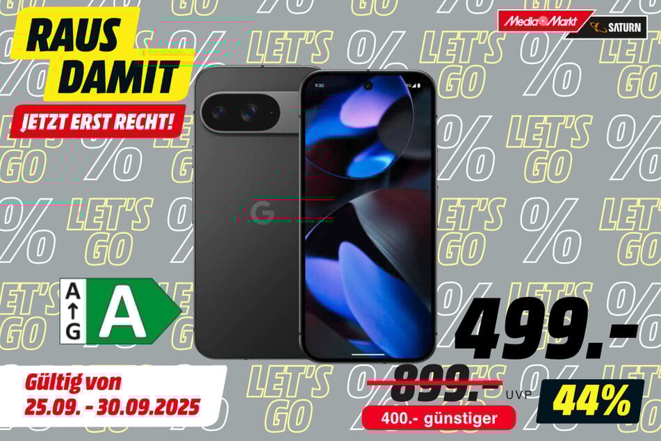Google Pixel 9 für 499 statt 899 Euro.