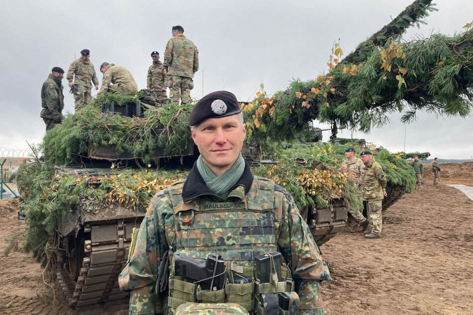 Oberstleutnant Marco Maulbecker ist Kommandeur der Nato-Truppen in Litauen, er bereitet sich mit seinen Soldaten auf den Ernstfall vor.