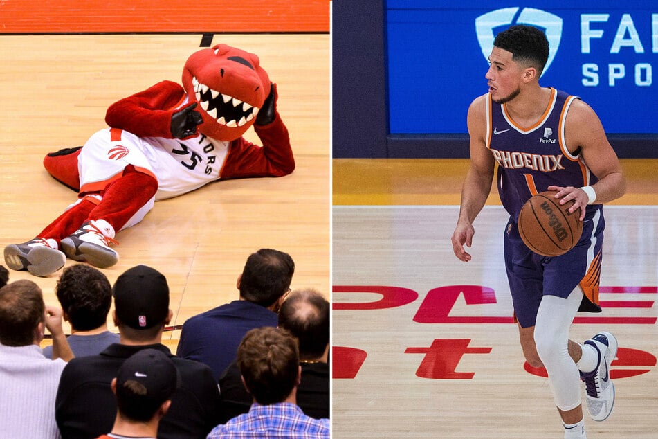Toronto's Raptor mascot drew some sharp complaints from the Suns' Devin Booker.