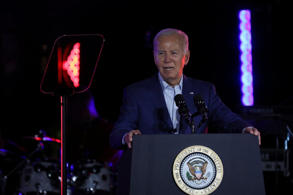 President Joe Biden speaks during a Juneteenth concert on the South Lawn of the White House on June 10, 2024.