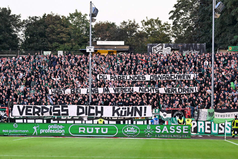 Unmissverständliche Botschaft: Torhüter Philipp Kühn ist in Münster nicht erwünscht.