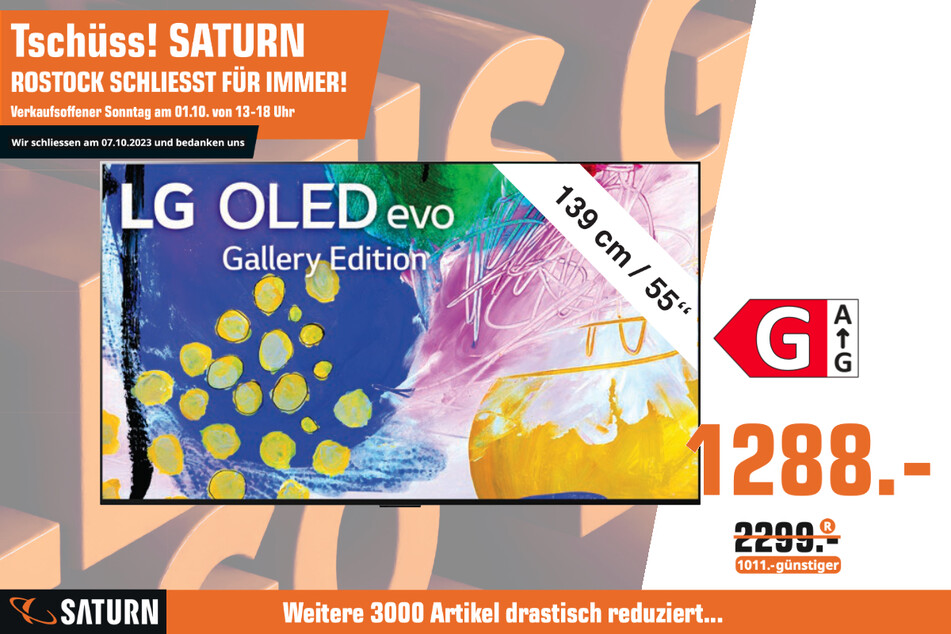 55-Zoll LG-Fernseher für 1.288 statt 2.299 Euro.