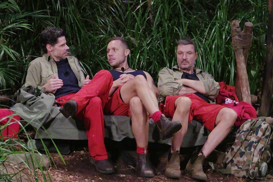 Patrick Romer (30, M.) und Hardy Krüger Jr. (57, r.) bekommen Ariels Verbal-Ausfall volle Kanne mit.