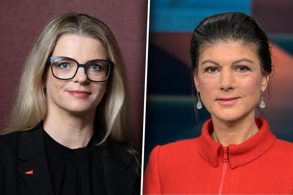Susanne Schaper (47, l., Linke), Sahra Wagenknecht (56, BSW).