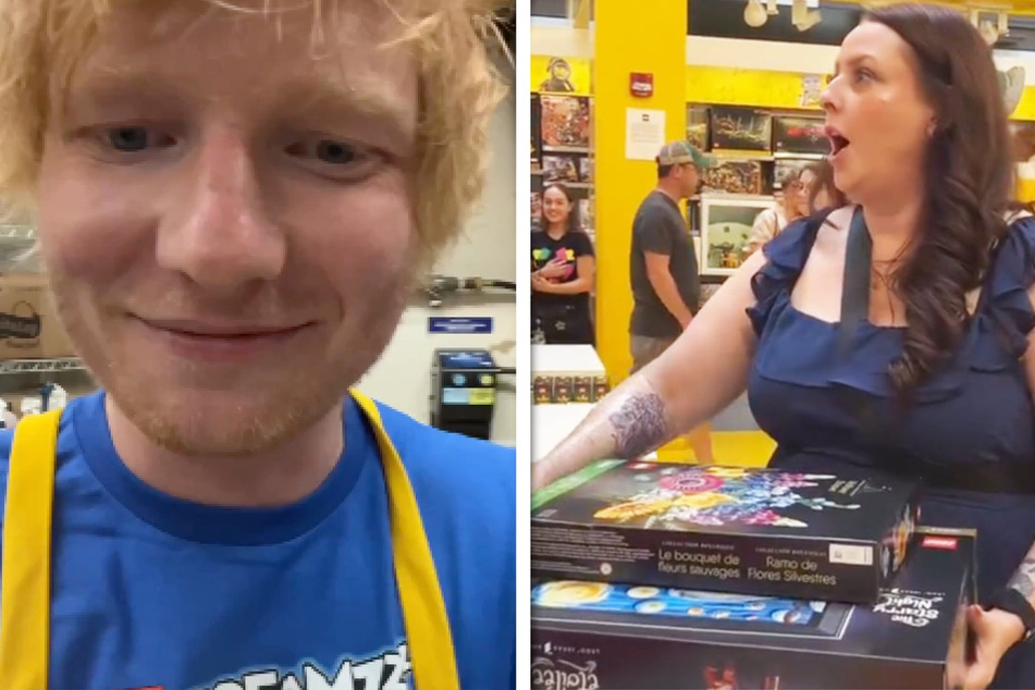 Ed Sheeran had a big day at Mall of America in Minnesota. He worked the register, performed, and signed autographs for shocked customers.