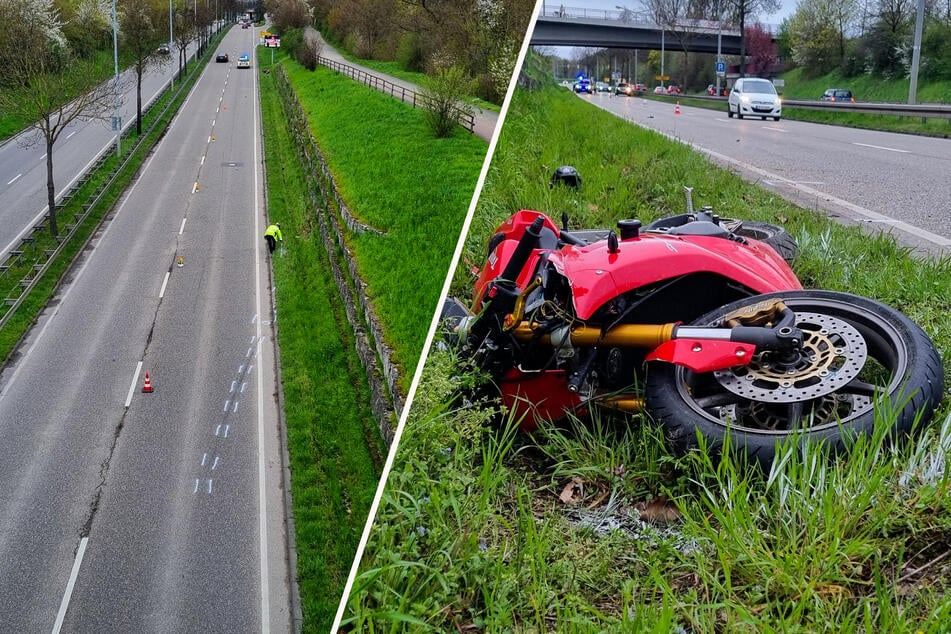 Motorradfahrer (†22) stürzt in Straßengraben und stirbt