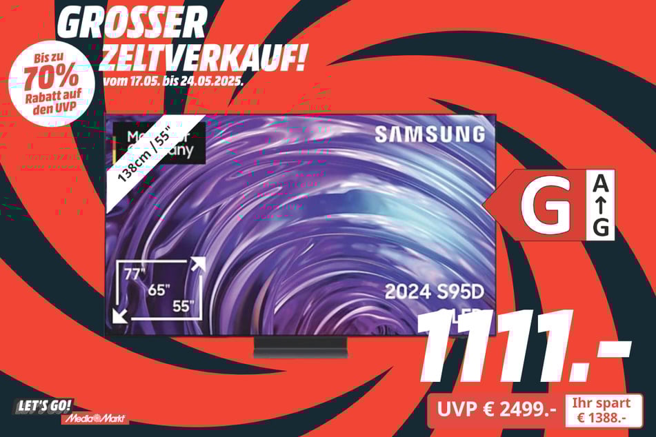 55-Zoll Samsung-Fernseher für 1.111 statt 2.499 Euro.