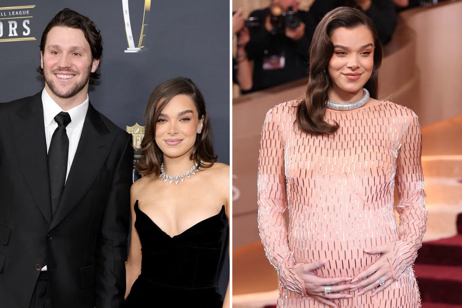 Hailee Steinfeld has revealed that she and Josh Allen (l.) have named their daughter Harper Haize.