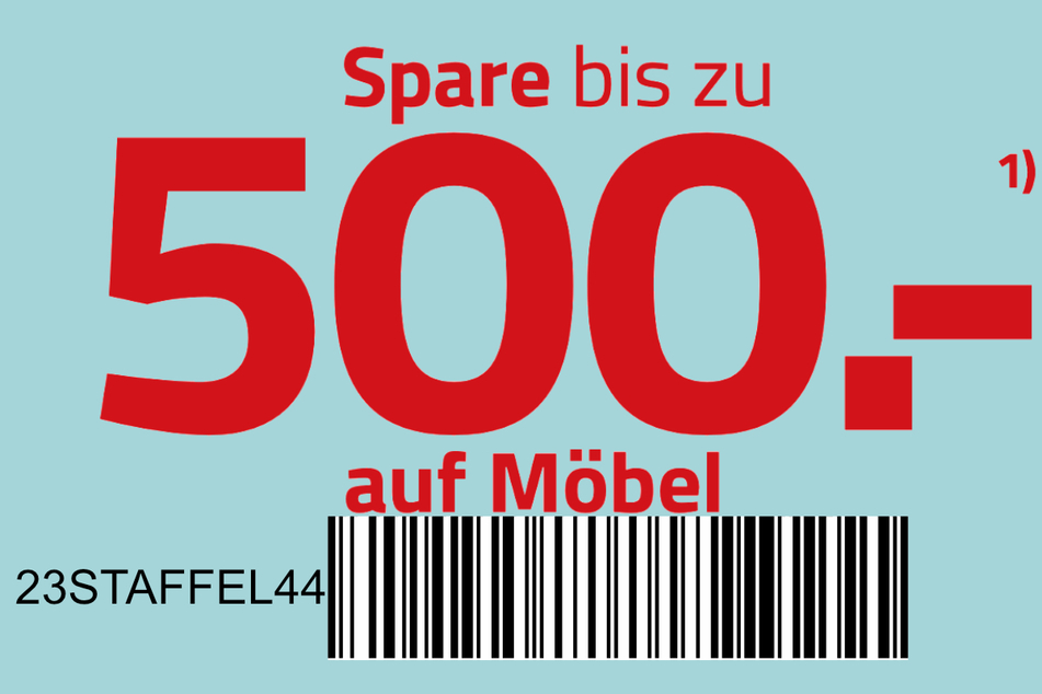 Barcode downloaden, an der Kasse vorzeigen und bis zu 500 Euro sparen.