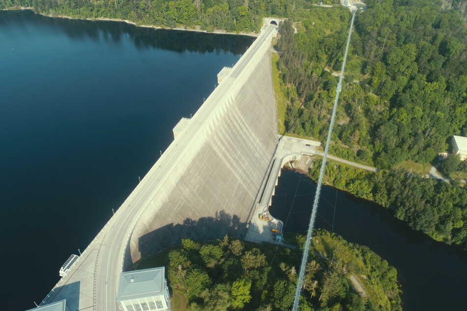 Die Rappbodetalsperre im Harz gehört zu den größten Rohwasserspeichern Deutschlands. Rund 109 Millionen Kubikmeter Wasser werden hier gespeichert.