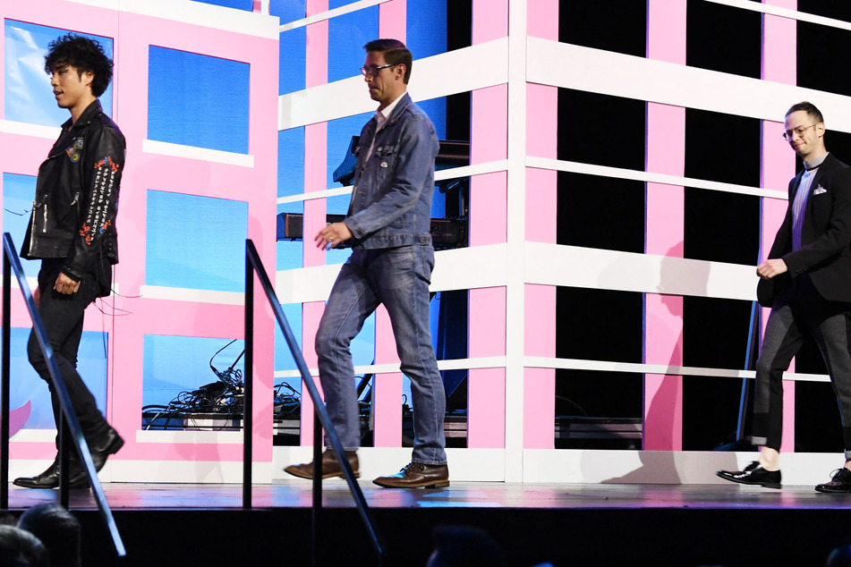 Eugene Lee Yang, Keith Habersberger, and Zach Kornfeld are seen onstage during the 11th Annual Shorty Awards.