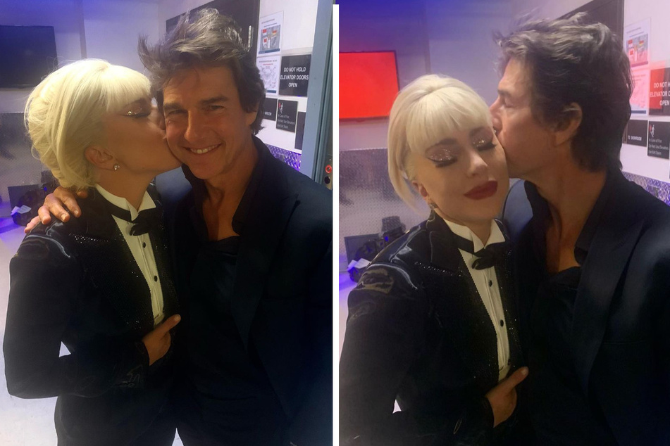 Top Gun's leading man Tom Cruise attended Lady Gaga's show on Sunday night: "I love you my friend," she captioned photos of the two.