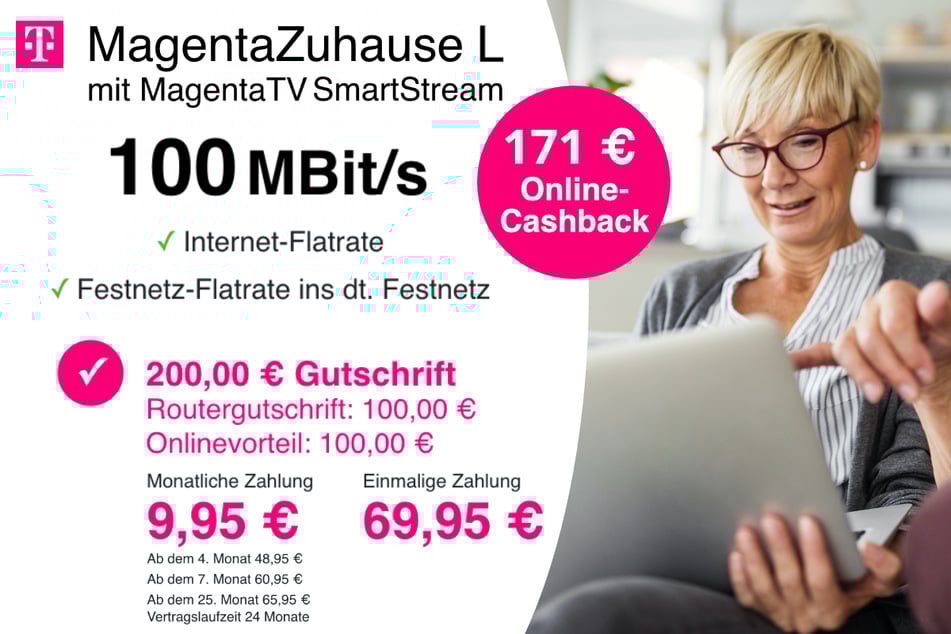 MagentaZuhause L mit MagentaTV SmartStream und 371 Euro Ersparnis.