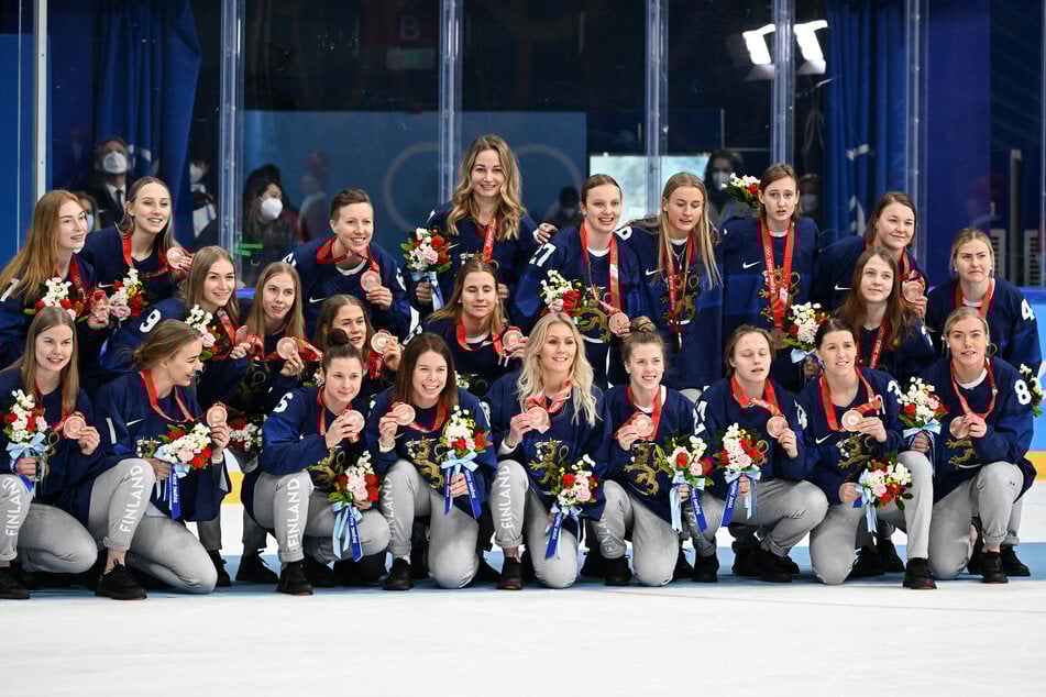 Bei den Olympischen Spielen 2022 holte das finnische Frauen-Team Bronze.