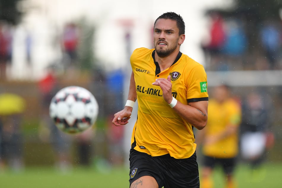 Pascal Testroet (heute 34) erzielte in drei Jahren Dynamo Dresden 21 Pflichtspieltreffer. (Archivbild aus 2018)