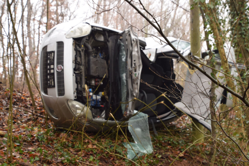 Autofahrer kommt von der Straße ab und kracht in Baum