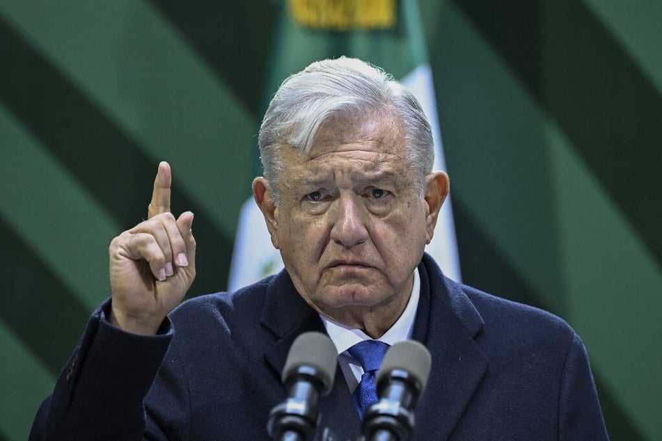 Mexican President Andrés Manuel López Obrador speaks during a news conference at the Secretariat of Security and Civilian Protection in Mexico City on March 9, 2023.