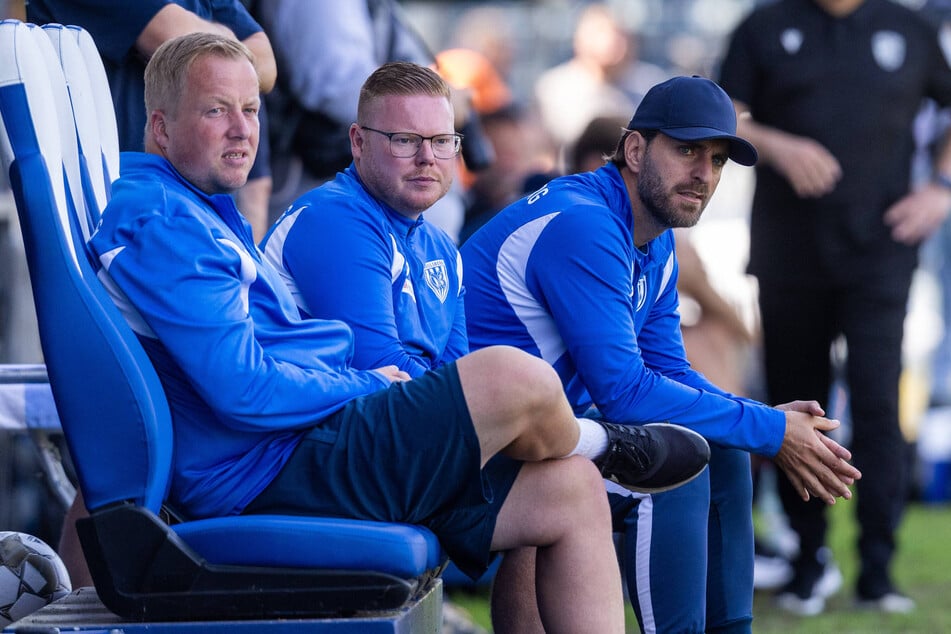 Das Trainerteam in Babelsberg sortiert sich neu: Johannes Lau (29, m.) wird neuer Chef, Nico Hinz (39, l.) bleibt Torwart-Trainer. Ronny Ermel (r.) ist Geschichte.
