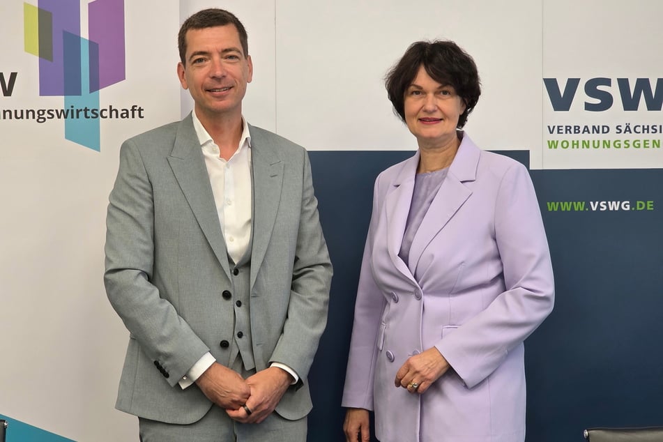Beklagen real sinkende Investitionen in den Neubau bezahlbarer Wohnungen: Alexander Müller (51) vom vdw und Miriam Philipp (60) vom VSWG.