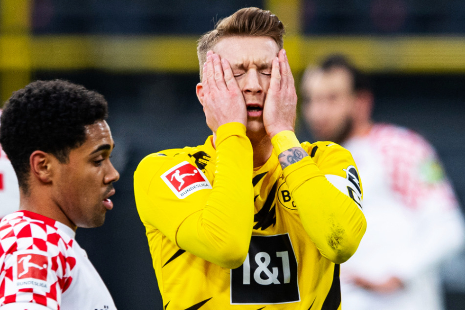 Marco Reus (v.-r.) ließ mehrere Chancen aus und verschoss zu allem Überfluss auch noch einen Elfmeter!