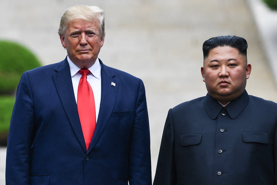 Trump met with North Korean leader Kim Jong Un (r.) during his first term in the White House.
